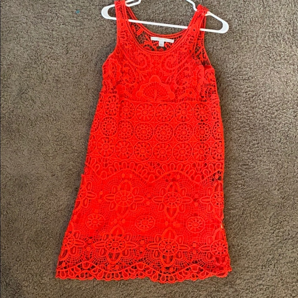 LC Lauren Conrad for kohl’s orange dress